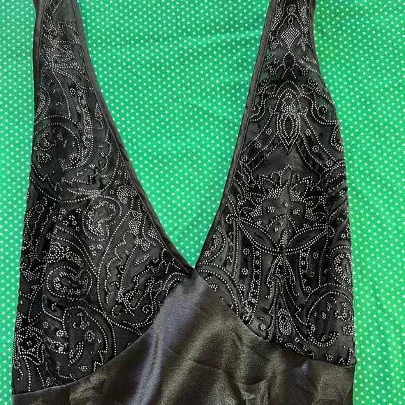 Vintage Oscar De La Renta Black Slip Dress - Picture 7 of 7